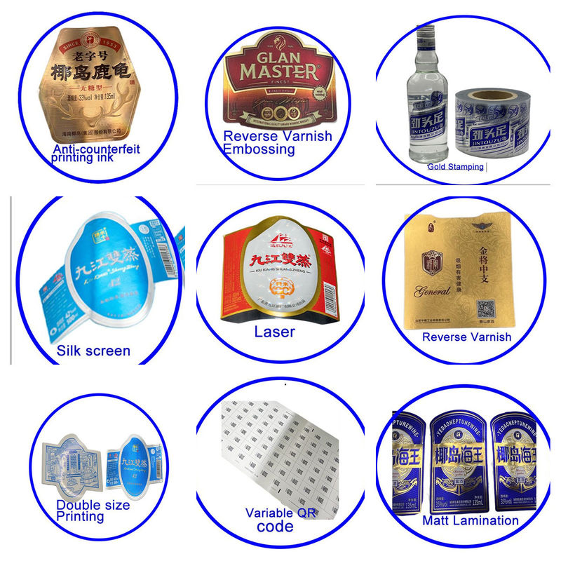 Adesivi ecologici Adesivi per etichette personalizzate per bottiglie e lattine di vetro