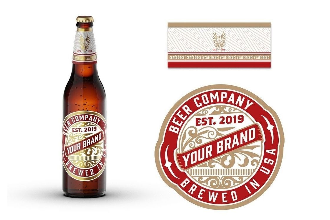 Adesivi per bottiglie di birra Etichetta personalizzata per le bottiglie di birra per imballaggi di bevande vendita diretta