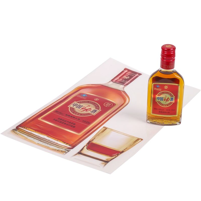 Stampa di adesivi trasparenti per brandy whisky vodka produttore di adesivi per etichette di bottiglie