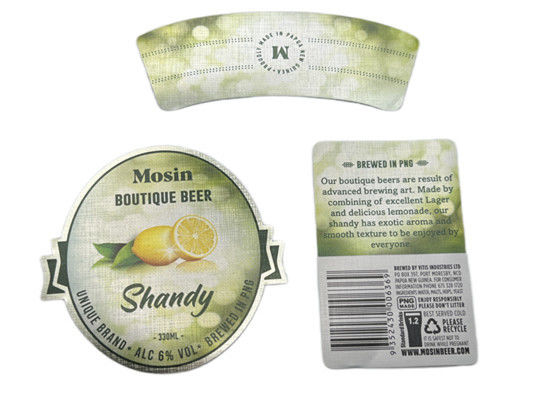 Professionale di etichette personalizzate per bottiglie di birra Etichette adesive per bottiglie di bevande Etichette adesive per bottiglie di vino e succo Vendita diretta