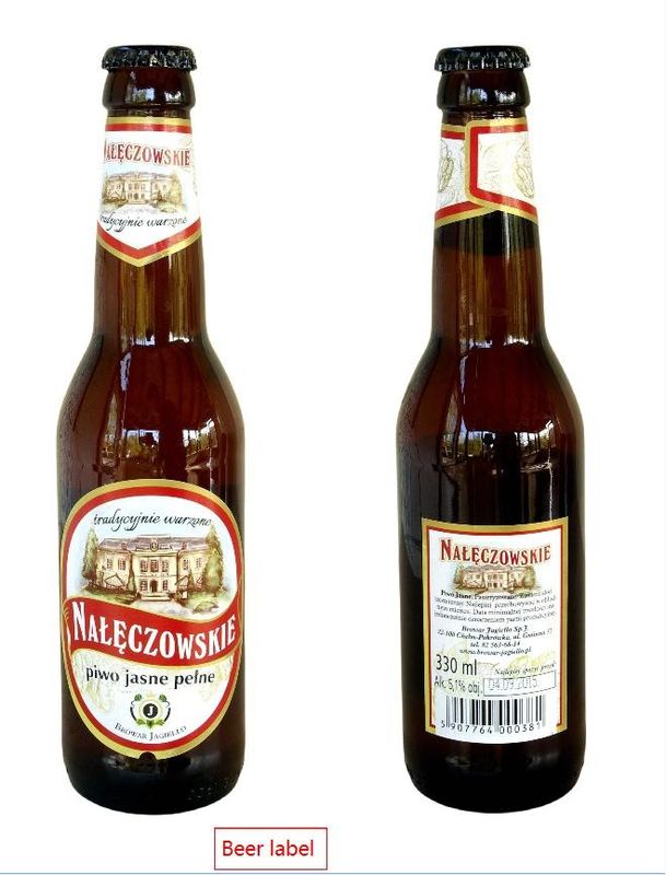 Etichetta bottiglia di birra imballaggio per rotoli o fogli tempo di consegna normale in 5-7 giorni siamo una società più professionale di commercio