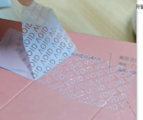 Adesivo di sigillatura trasparente Etichetta di spedizione Adesivo anti-falsificazione