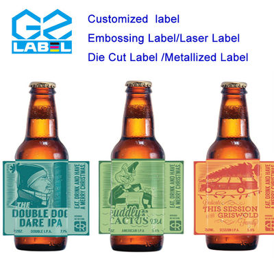 16Etichette personalizzate per bottiglie di birra con rimozione della colla locale per una facile applicazione